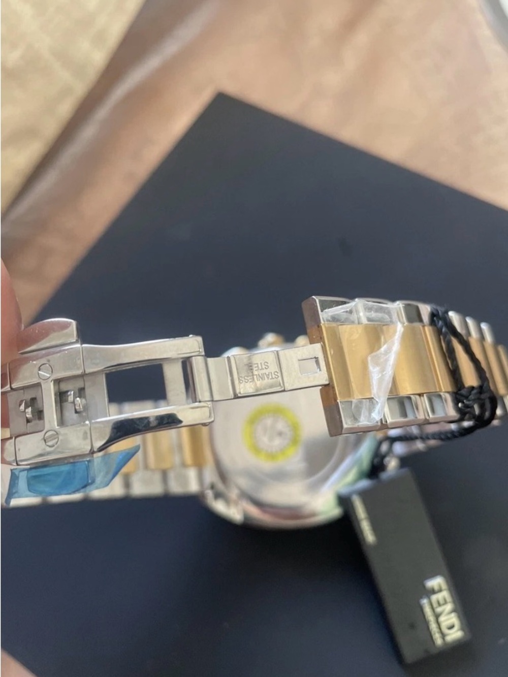 Fendi Two-Tone Gold and Silver Stainless Chronograph Watch - Picture 4 of 13